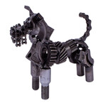 Rustic Schnauzer Recycled Auto Part Sculpture