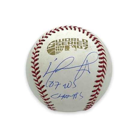 David Ortiz // Boston Red Sox // Signed Baseball + "07 WS Champs" Inscription
