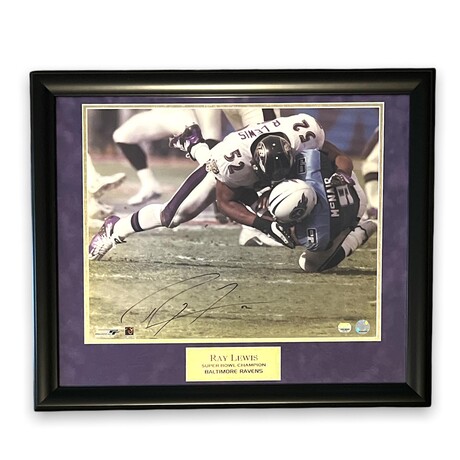 Ray Lewis // Baltimore Ravens // Signed Photograph + Framed