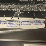 Don Larsen // New York Yankees // Signed Photograph + 1956 World Series Perfect Game Box Score Stat Inscriptions + Framed