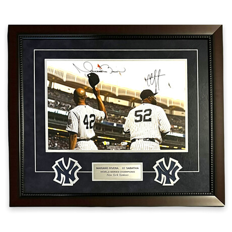 Mariano Rivera & CC Sabathia // New York Yankees // Signed Photograph + Framed