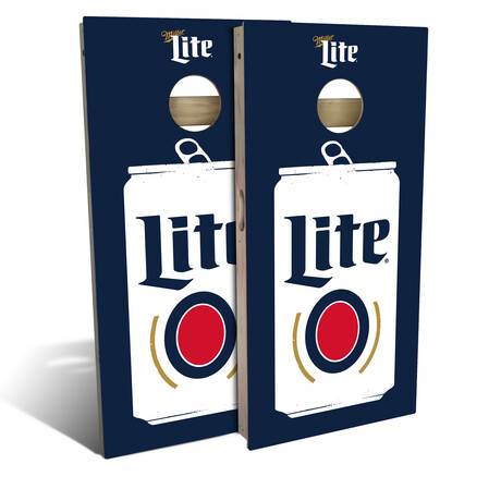 Miller Lite Flat Can // Cornhole Board Set