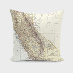 Vintage Map of California (1878) (14"H x 14"W)