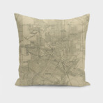 Vintage Map of Houston Texas (1913) (14"H x 14"W)