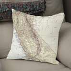 Vintage Map of California (1878) (14"H x 14"W)