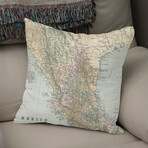 Vintage Map of Mexico (1891) (14"H x 14"W)