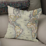 Vintage Map of The World (1766) (14"H x 14"W)