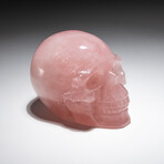 Genuine Polished Hand Carved Rose Quartz Skull v.2