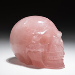 Genuine Polished Hand Carved Rose Quartz Skull v.2