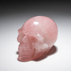 Genuine Polished Hand Carved Rose Quartz Skull v.2