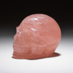 Genuine Polished Hand Carved Rose Quartz Skull