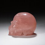 Genuine Polished Hand Carved Rose Quartz Skull