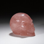 Genuine Polished Hand Carved Rose Quartz Skull