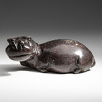 Genuine Polished Red Serpentine Shona Hippo Carving