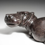 Genuine Polished Red Serpentine Shona Hippo Carving