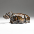 Genuine Polished Red Serpentine Shona Hippo Carving v.2