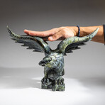 Genuine Polished Hand Carved Nephrite Jade Eagle