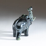 Genuine Polished Hand Carved Nephrite Jade Elephant V.2