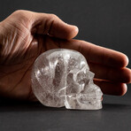 Genuine Polished Hand Carved Quartz Skull