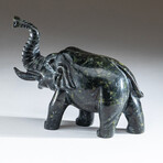 Genuine Polished Hand Carved Nephrite Jade Elephant V.3