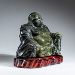 Genuine Polished Hand Carved Nephrite Jade Buddha