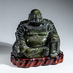 Genuine Polished Hand Carved Nephrite Jade Buddha