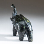 Genuine Polished Hand Carved Nephrite Jade Elephant V.3