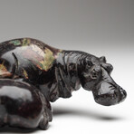 Genuine Polished Red Serpentine Shona Hippo Carving v.1