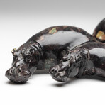 Genuine Polished Red Serpentine Shona Hippo Carving v.1