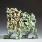 Genuine Polished Hand Carved Nephrite Jade Dragon V.2