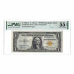 1935-A $1 WWII Emergency Issue North African Note // PMG Certified AU55EPQ