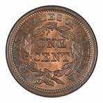 1856 Braided Hair Large Cent // NGC Certified MS65RB // Wood Presentation Box