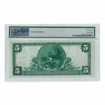 1902 $5 Large Size National Bank Note Mellon National Bank of Pittsburgh // PMG Certified CH63 // Serial Number 3