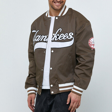 Yankees Bomber Jacket // Brown (S)