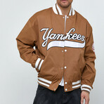 Yankees Bomber Jacket V2 // Light Brown (S)
