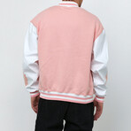 LA Bomber Jacket // Pink + White (S)