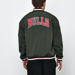 Chicago Bulls Bomber Jacket // Dark Green (M)