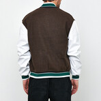 Official Bomber Jacket // Brown + White (XL)