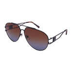 MCM // Men's 136S-071 Aviator Sunglasses // Dark Ruthenium + Brown Gradient