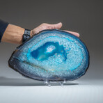 Genuine Agate Slice + Acrylic Display Stand v.1