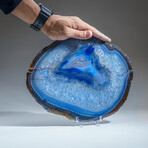 Genuine Agate Slice + Acrylic Display Stand v.3