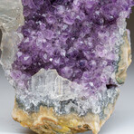 Genuine Amethyst Crystal Cluster + Calcite