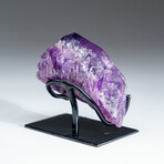 Genuine Amethyst Crystal + Metal Stand