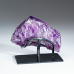 Genuine Amethyst Crystal + Metal Stand