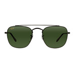 Unisex Legend Square Sunglasses // Black + Green