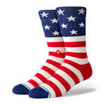 The Fourth St Crew Socks // Red + White + Blue (S)