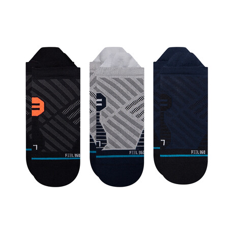 Break Socks // Pack of 3 // Black + Gray + Navy Blue (S)