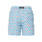 Frogy Line Swim Shorts // Blue (X-Small)