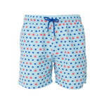 Frogy Line Swim Shorts // Blue (X-Small)