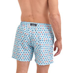 Frogy Line Swim Shorts // Blue (X-Small)